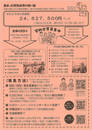 賛助会費のつかいみち